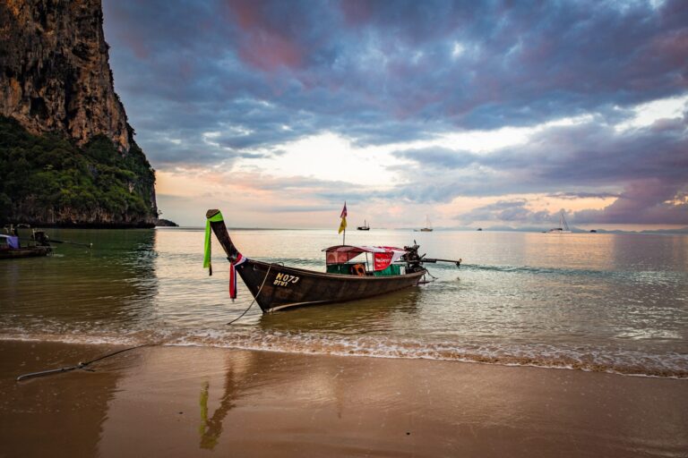 Early Morning Sunrise in Railay Beach|Sunset in Railay Beach||Railay Bay||Ao Nam Mao pier|Railay Bay Resort & Spa|Railay Princess Resort & Spa|Singha Beer - Railay Bay
