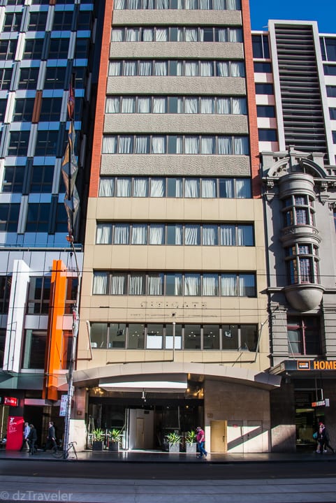 A view of DoubleTree by Hilton Hotel from the street, Melbourne