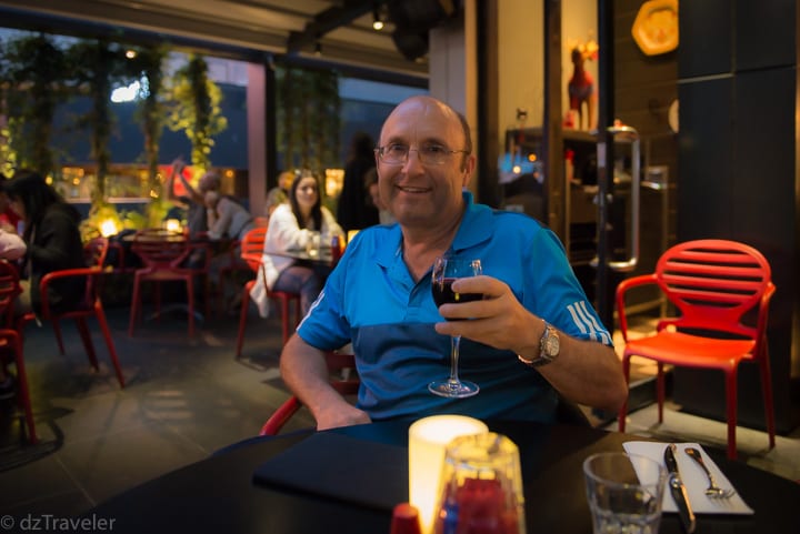 We deserved to have a glass of wine after a long day in Melbourne ( by the way that was Brian)