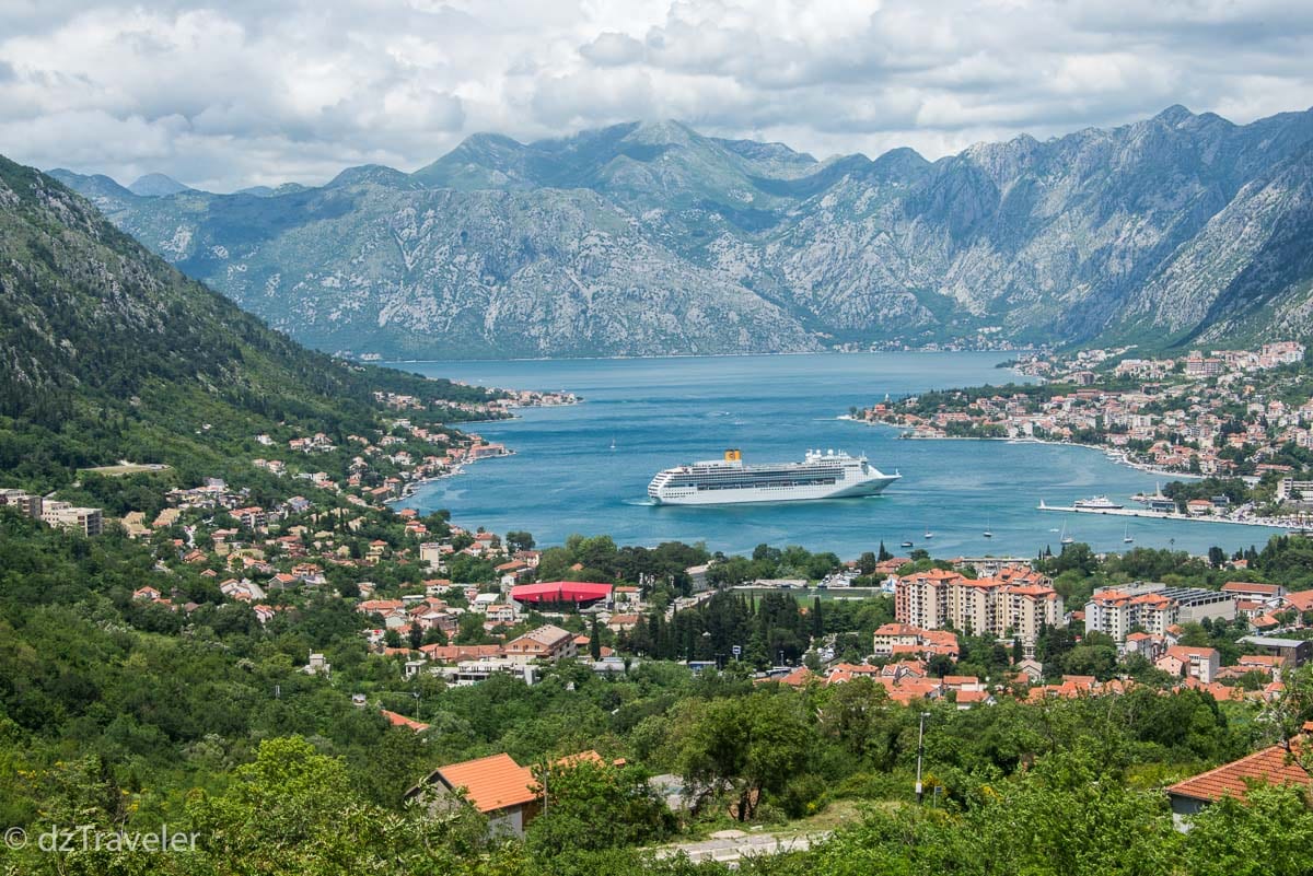 A view of Kotor from Lovcen Mountain
