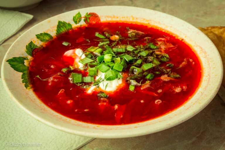 Borsh red beetroot soup